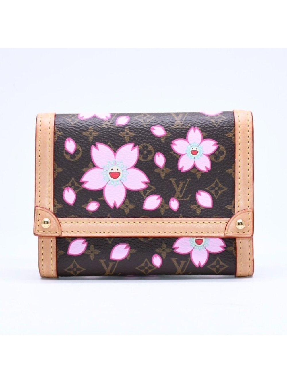 Louis Vuitton Portefeuille Victorine Trifold Wallet Monogram Cherry Blossom